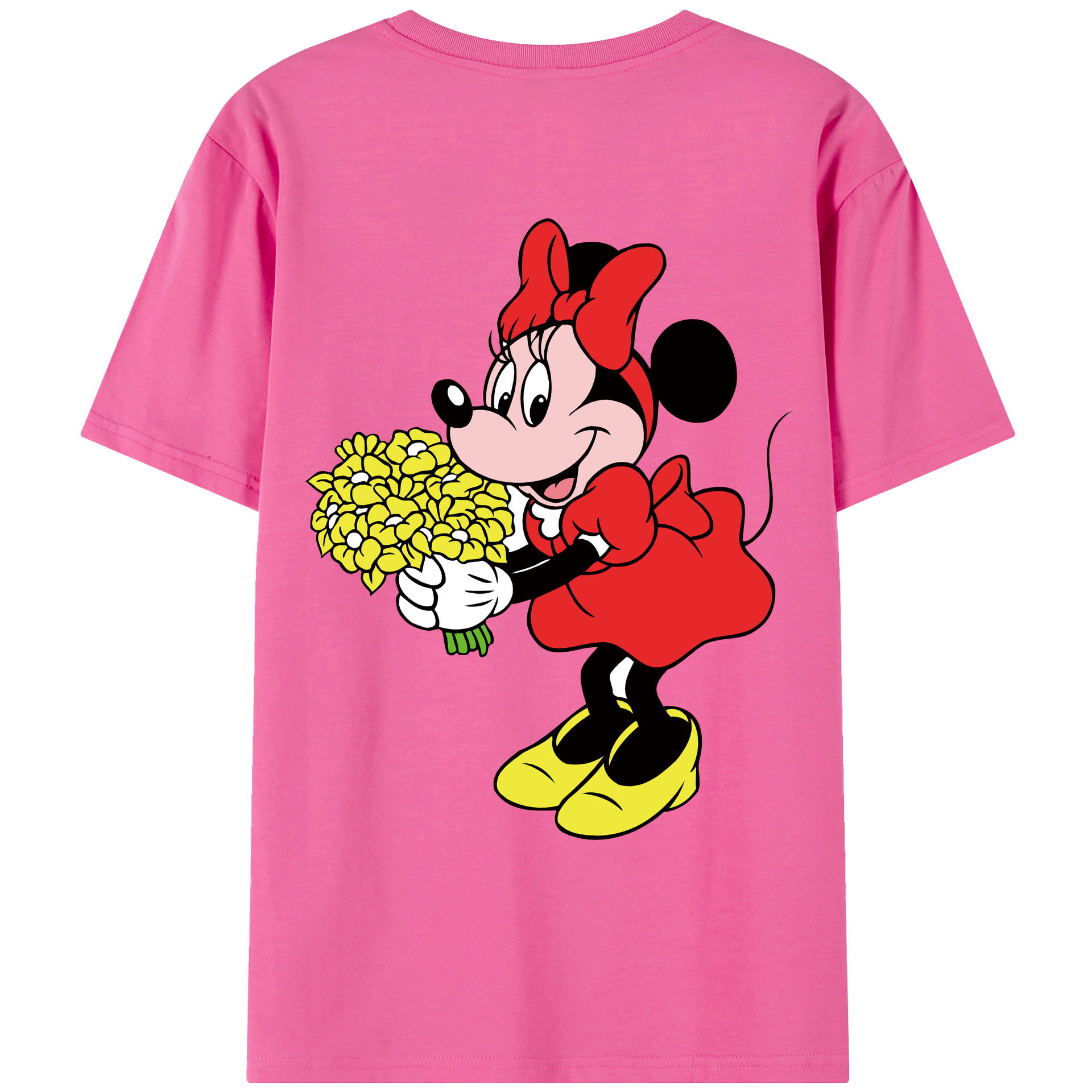 （画像用） ミッキーマウス Mickey Mouse レディース半袖Tシャツ(バックプリント)